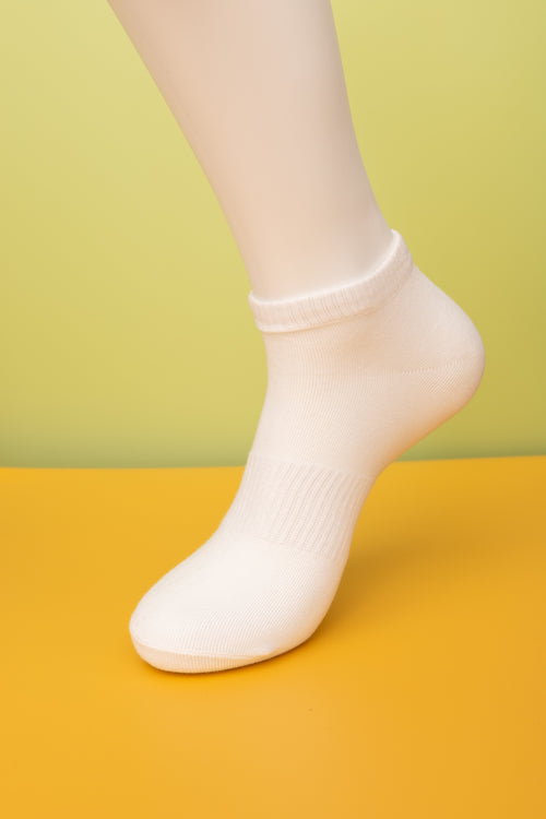 طاقم جوارب فوجي قصير – أبيض | 10 قطع